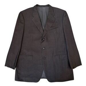 Corneliani Blazer Suit Jacket Mens 46R US Brown Virgin Wool Mohair Made in Italy